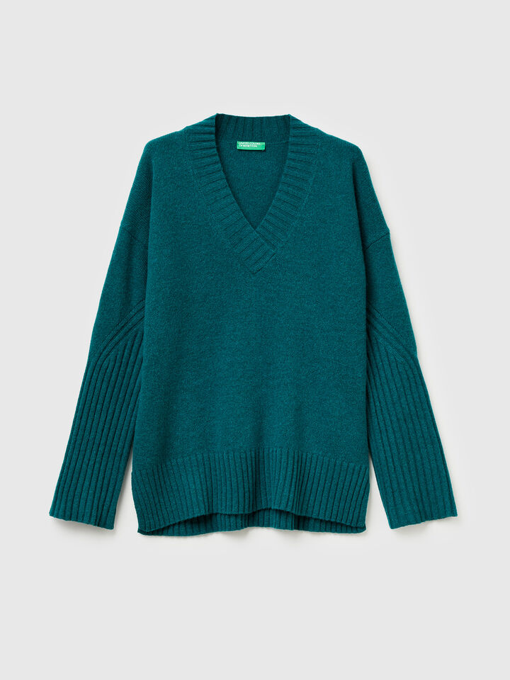 V NECK SWEATER L/S Women image number 5